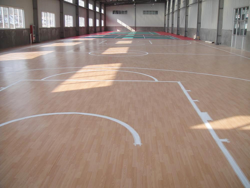 籃球館仿木紋運動地板